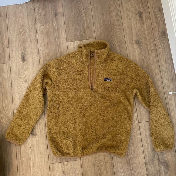 Patagonia Women’s Los Gatos 1/4 Zip Camel Brown Sherpa Pullover Large - Picture 4 of 10